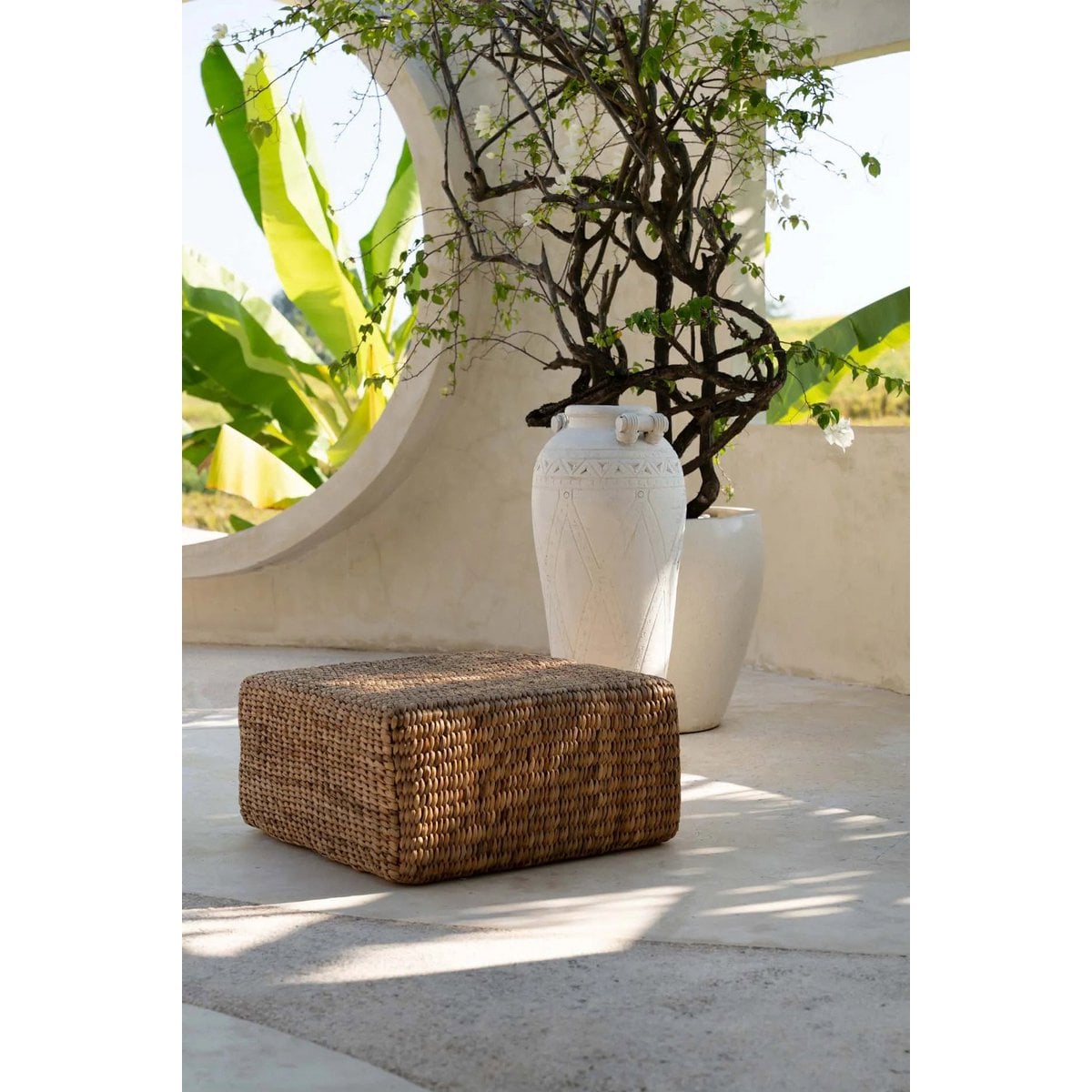 Hyacinth Pouffe Square - Natur - M