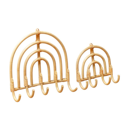 Rattan Garderobenhaken Beige  MAKU (2 Größen)