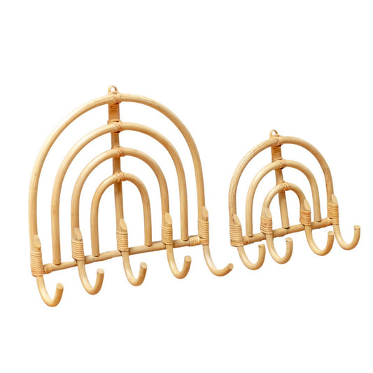Rattan Garderobenhaken Beige  MAKU (2 Größen)