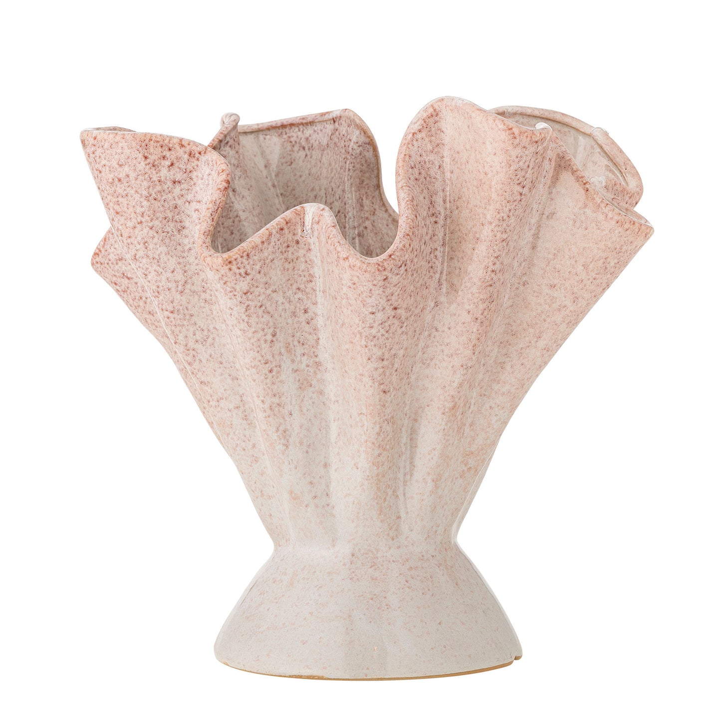 Bloomingville Plier Vase, Rose, Steingut