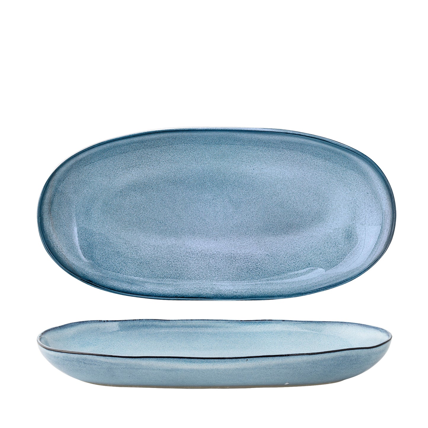Bloomingville Sandrine Servierplatte, Blue, Steingut