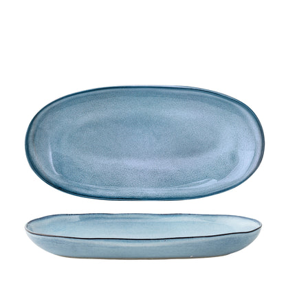 Bloomingville Sandrine Servierplatte, Blue, Steingut