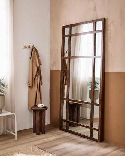 Nordal A/S SPIRIT wall mirror - stained birch wood