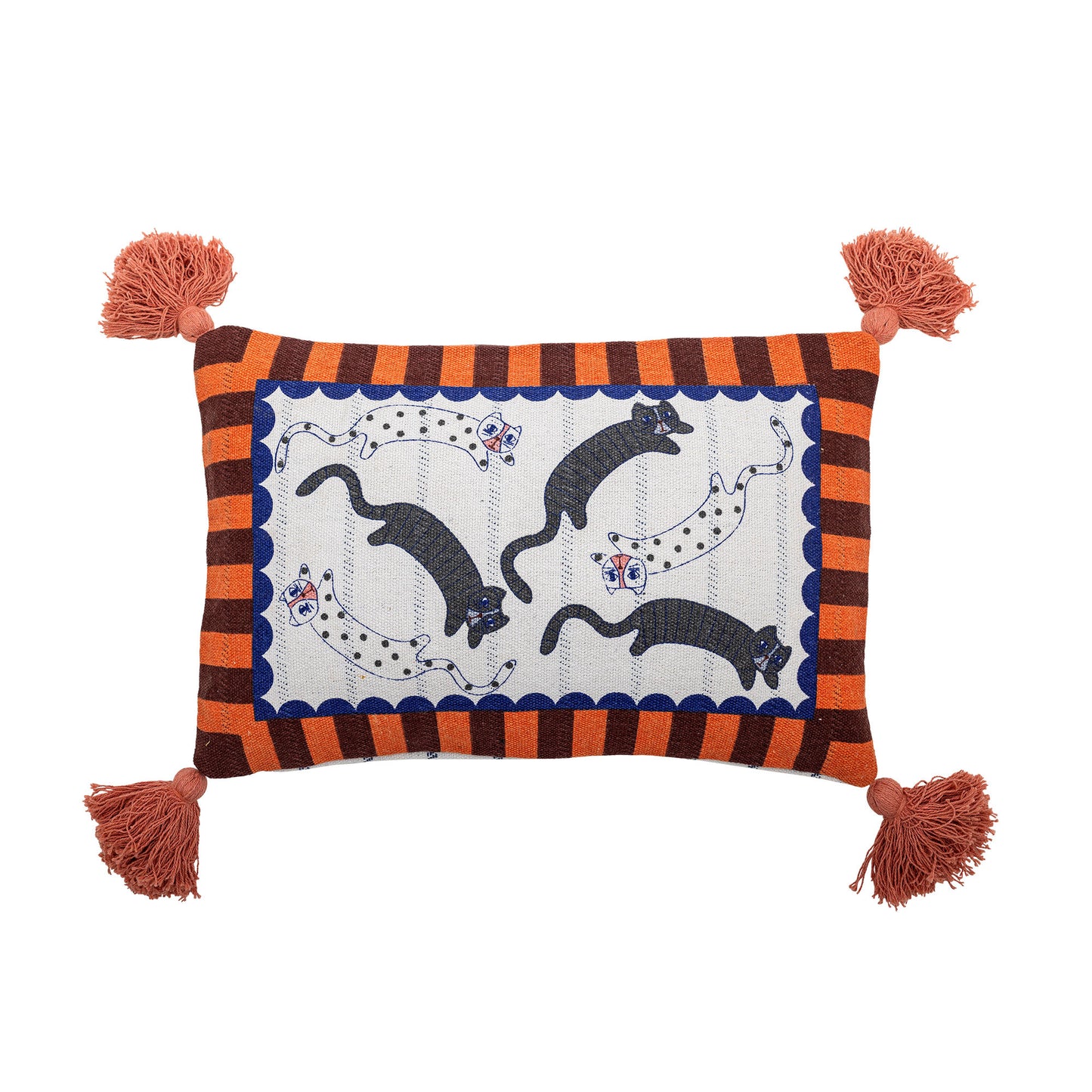 Bloomingville Missy Kissen, Bunt, Recycelte Baumwolle
