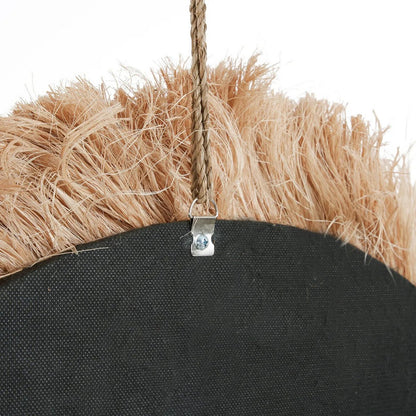 Capri Spiegel rund mit Rattan, Natur - L