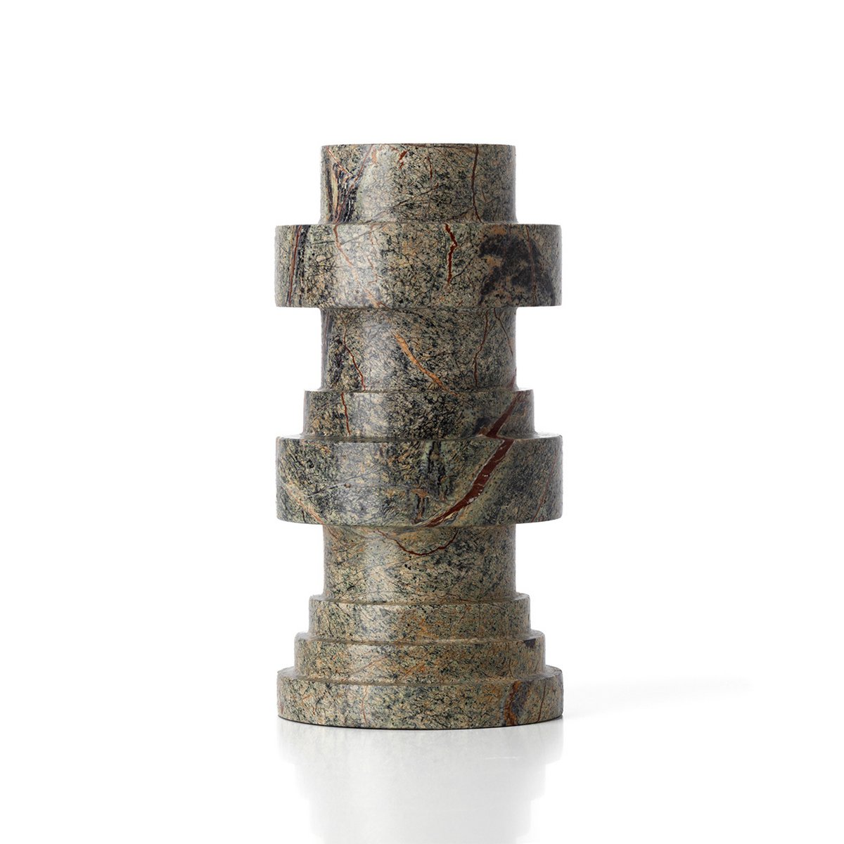 Der Totemic-Kerzenhalter aus Bidasar-Marmor – Grün
