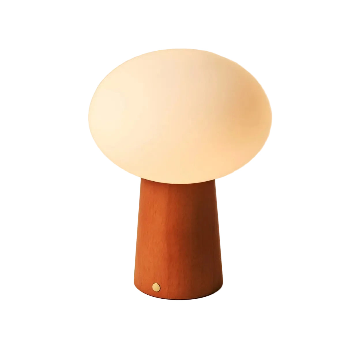 Max Kastanienbraune kabellose Tischlampe aus Holz