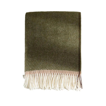 Wollwurfdecke Denver Olive