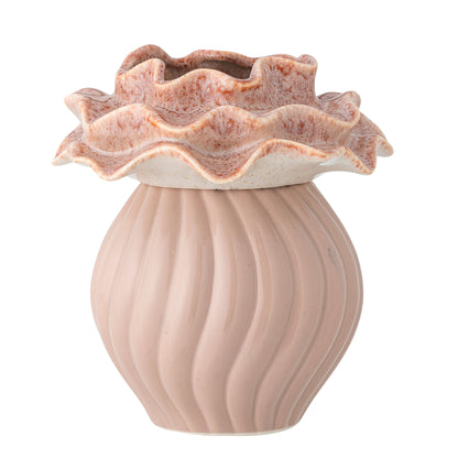 Bloomingville Petalia Vase, Rose, Steingut