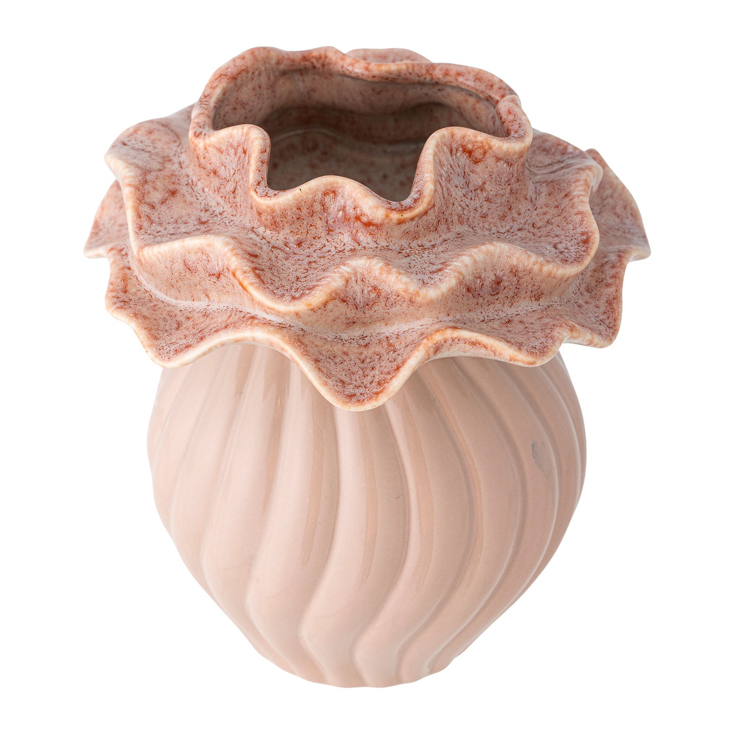 Bloomingville Petalia Vase, Rose, Steingut