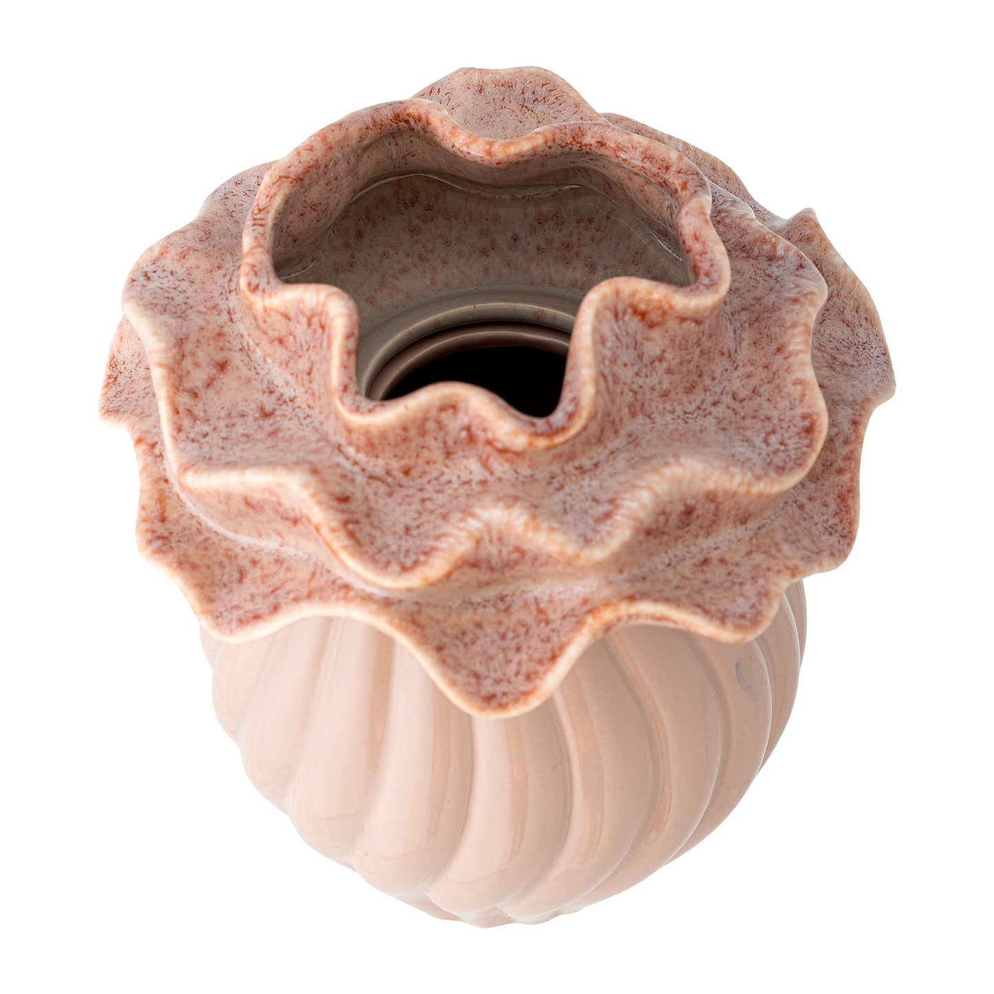 Bloomingville Petalia Vase, Rose, Steingut