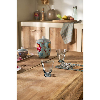 Water Glass Tulip Dark Blue
