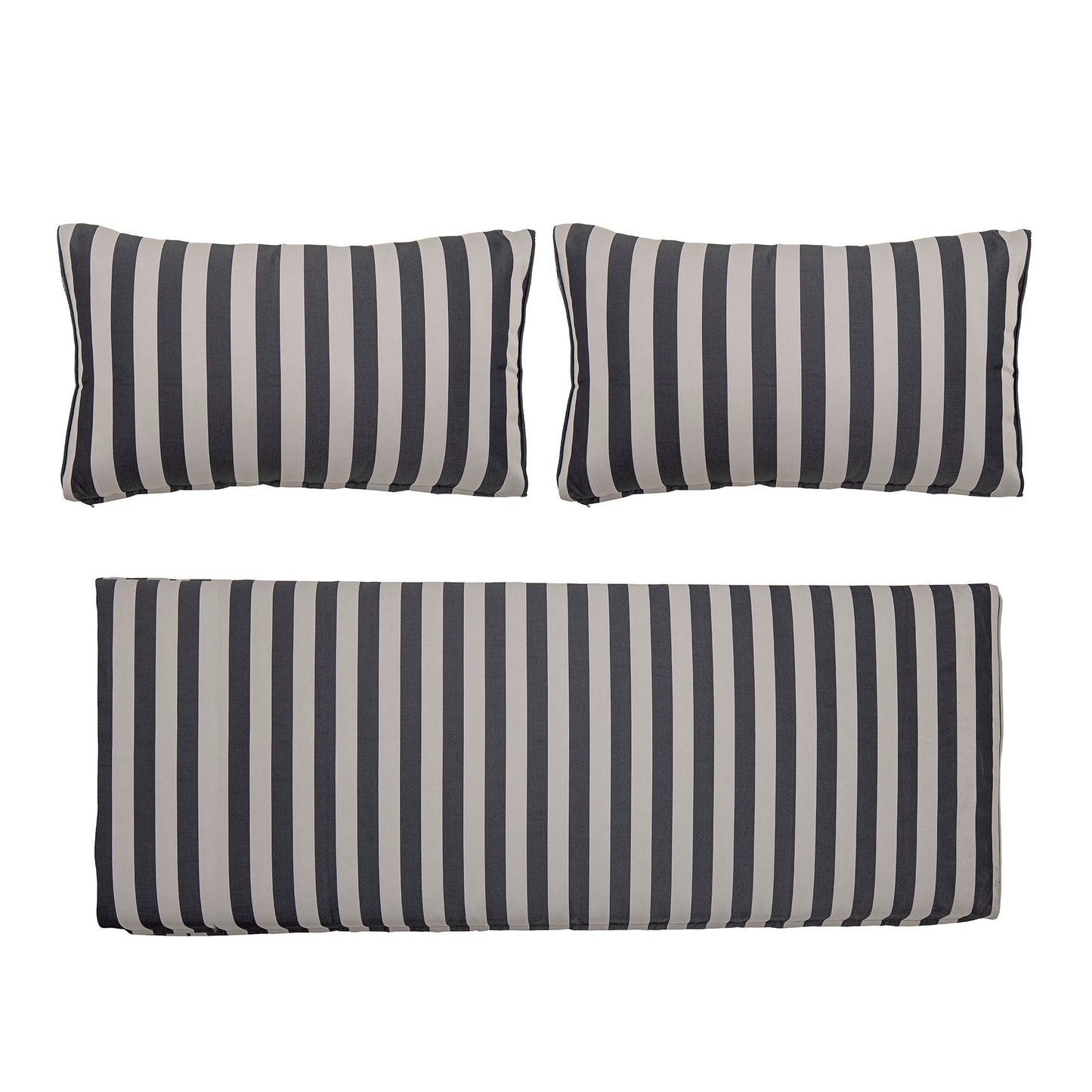 Bloomingville Mundo Kissenbezug (Keine Füllung), Schwarz, Polyester