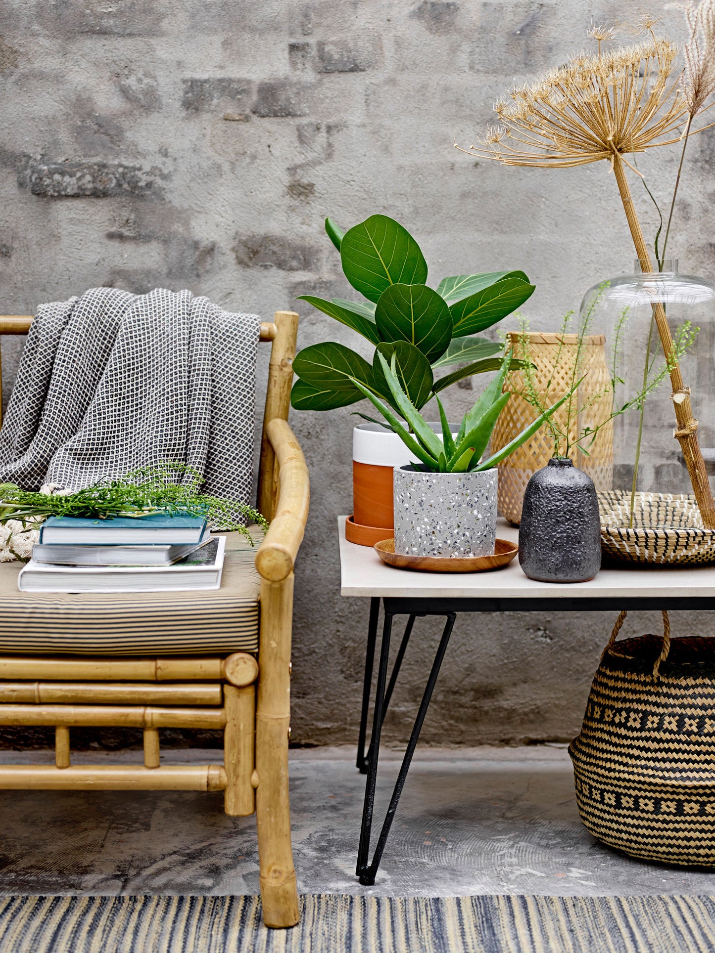 Bloomingville Mundo Couchtisch, Grau, Fibercement