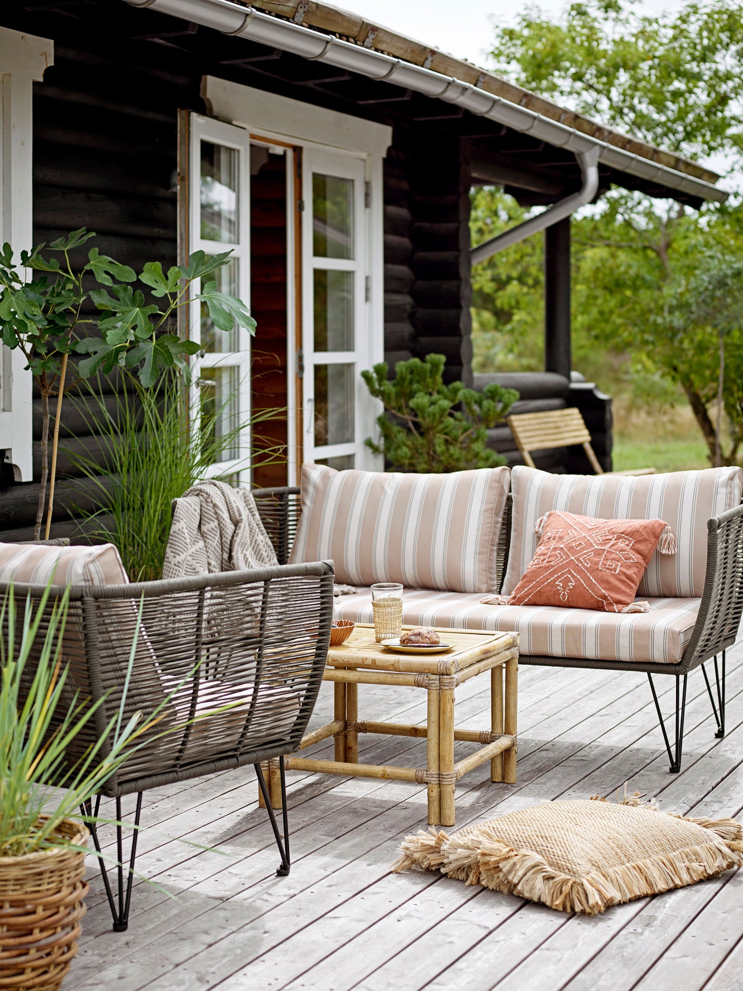 Bloomingville Mundo Loungesessel, Grün, Metall