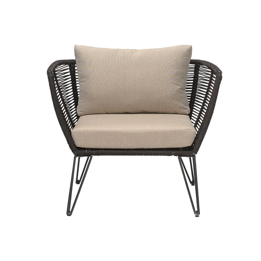 Bloomingville Mundo Loungesessel, Schwarz, Metall