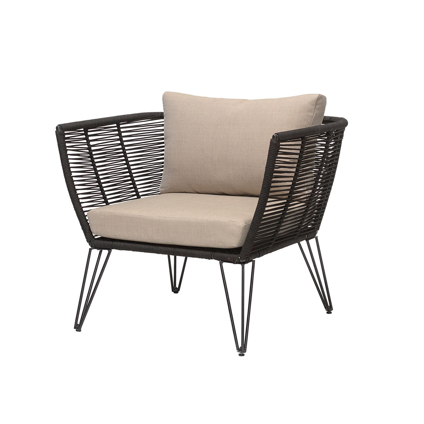 Bloomingville Mundo Loungesessel, Schwarz, Metall