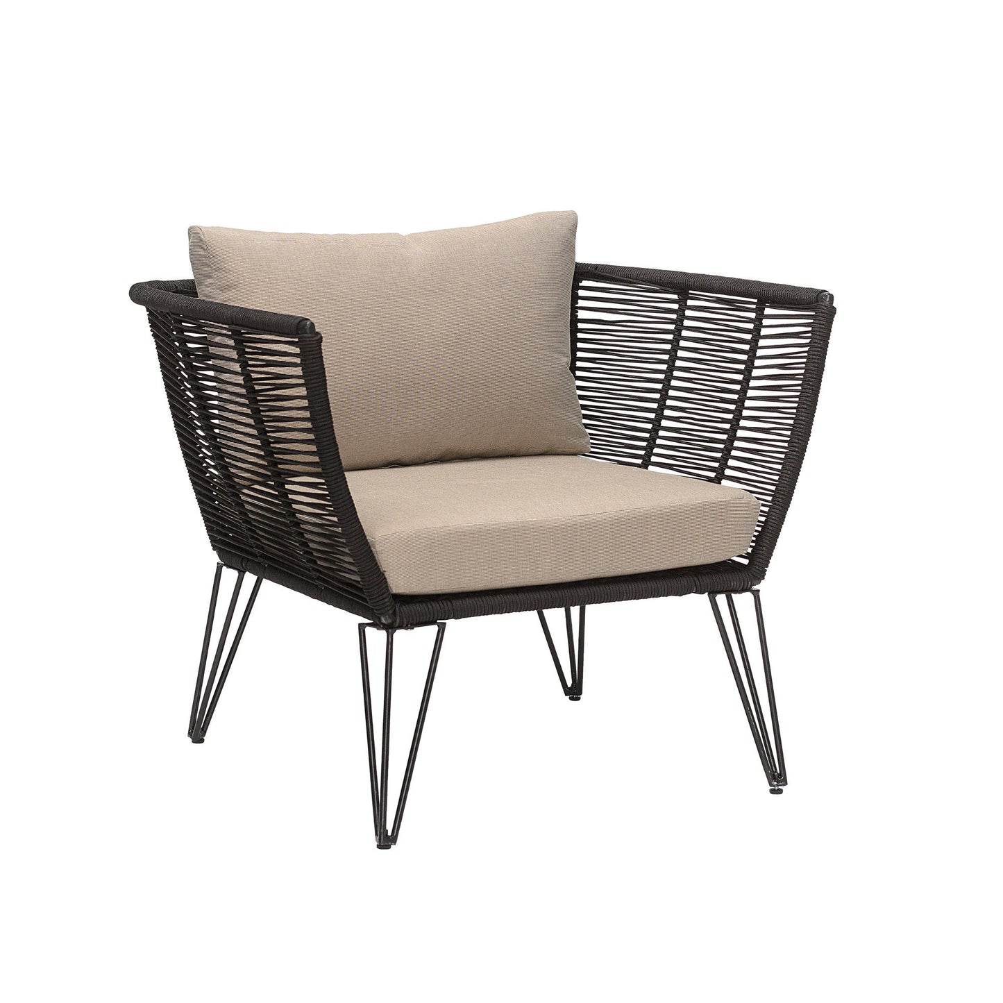Bloomingville Mundo Loungesessel, Schwarz, Metall