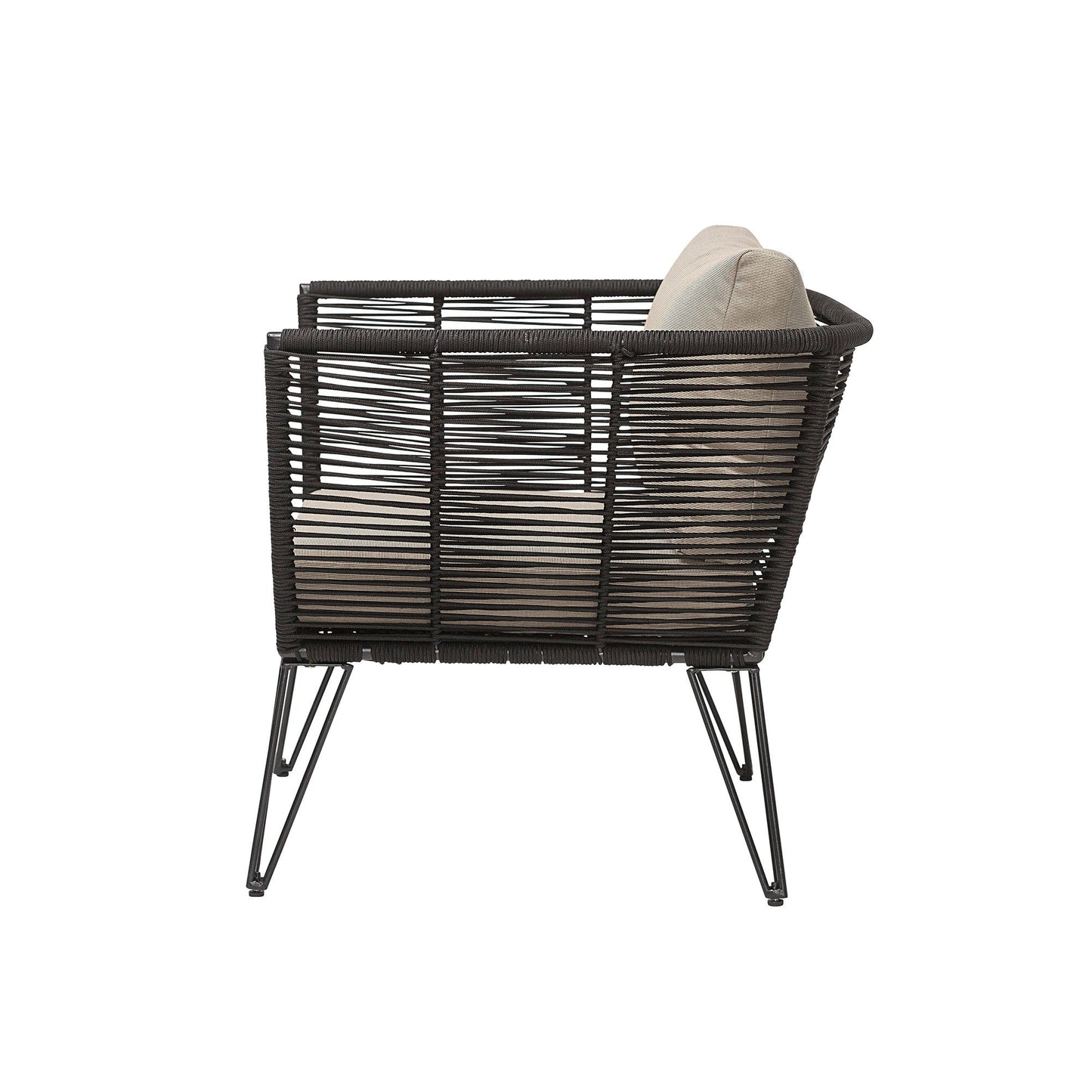 Bloomingville Mundo Loungesessel, Schwarz, Metall