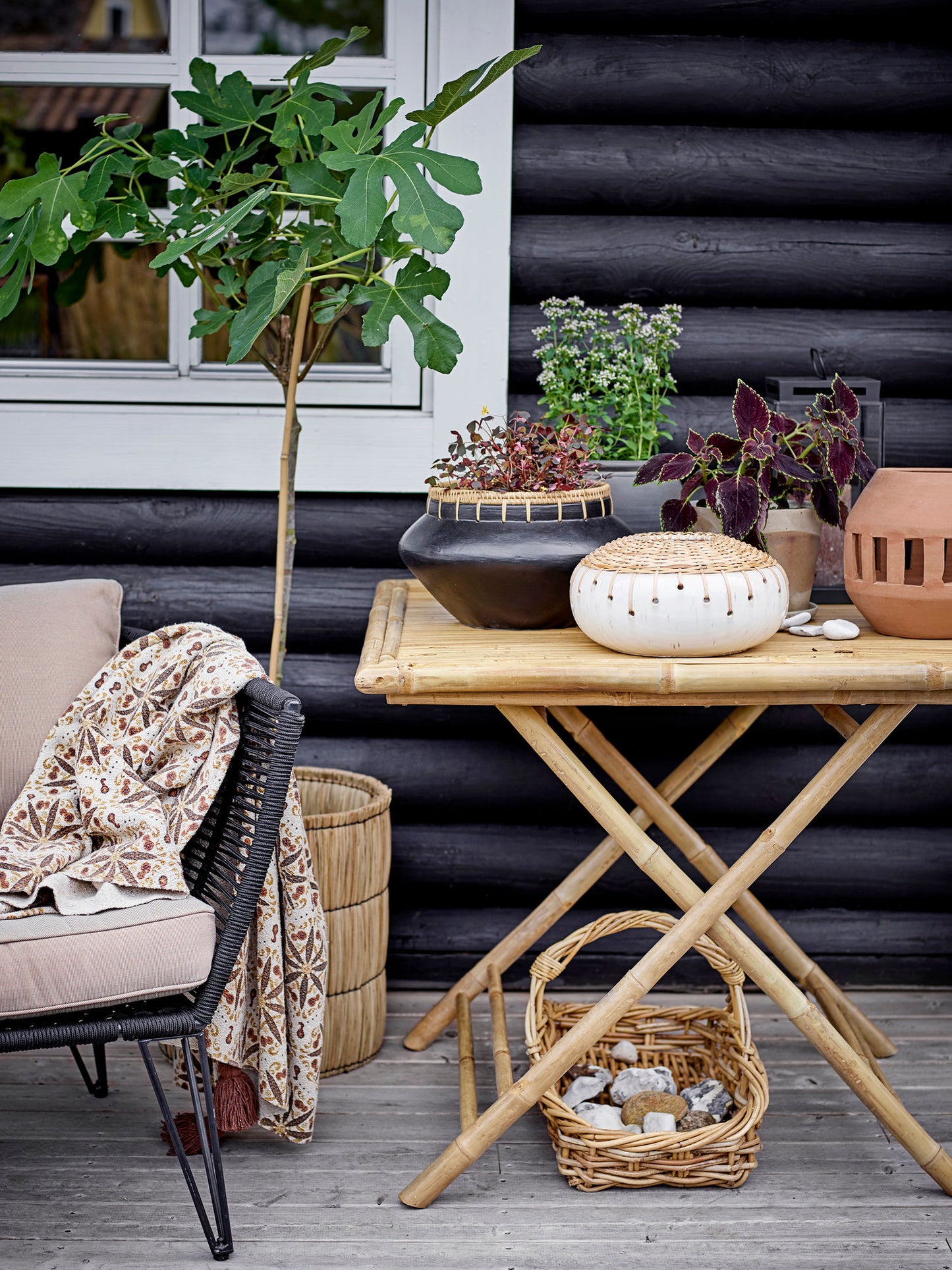 Bloomingville Mundo Loungesessel, Schwarz, Metall