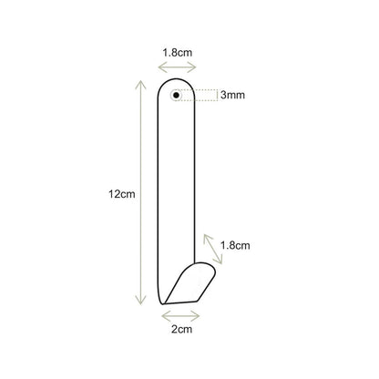 4er Set Metallhaken 12cm