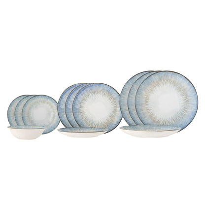 Bloomingville Calen Geschirrset, Blau, Steingut