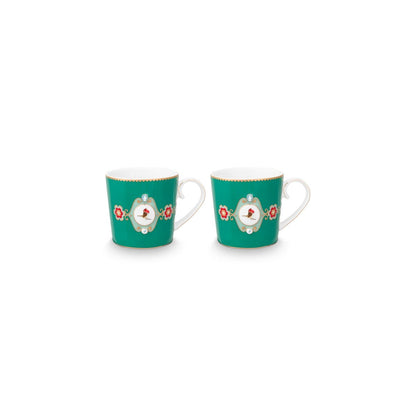 PIP Studio 2er Set Tassen Small Love Birds Emerald