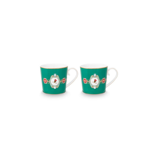 PIP Studio 2er Set Tassen Small Love Birds Emerald