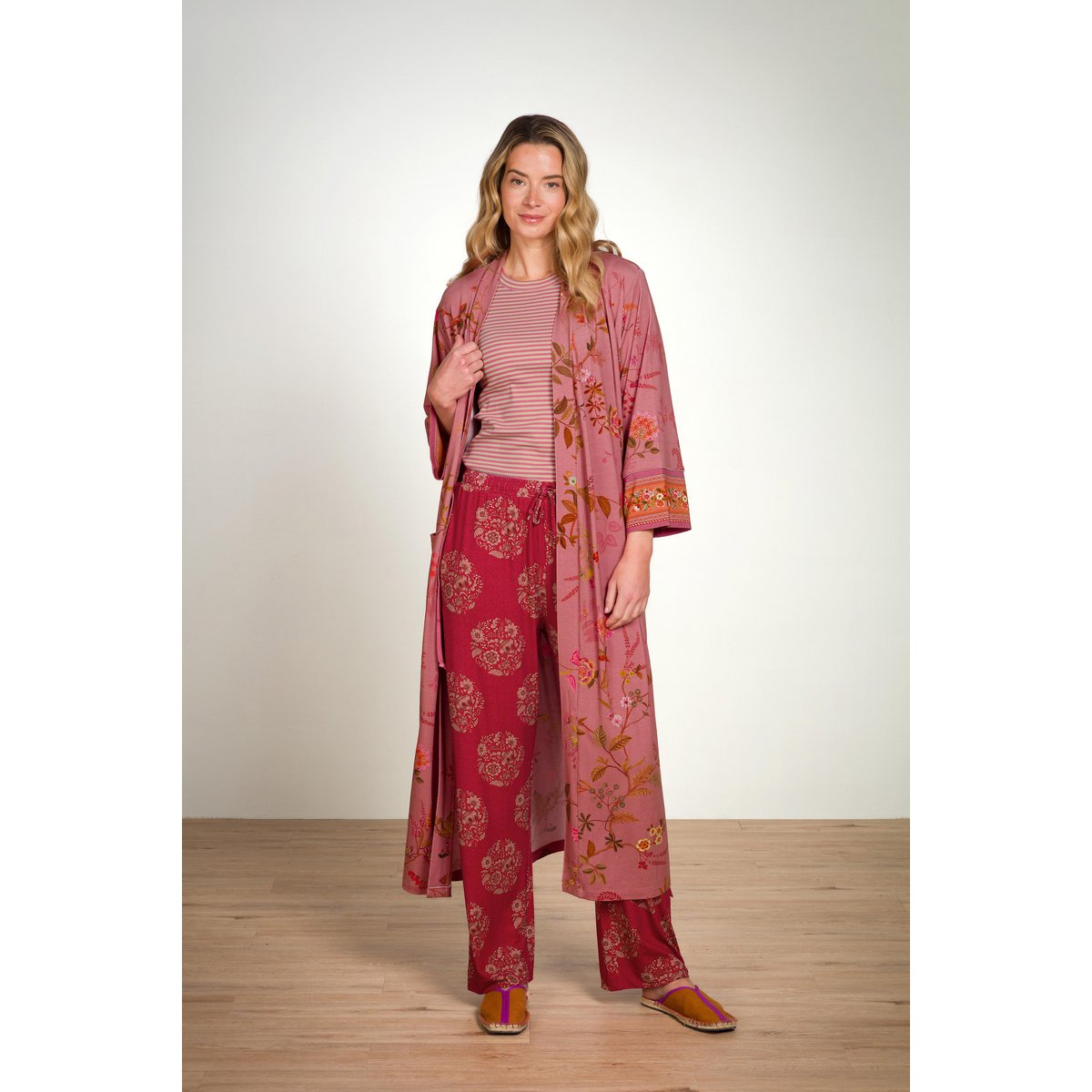 Noa Kimono Bodhi Flower Dark Pink XS