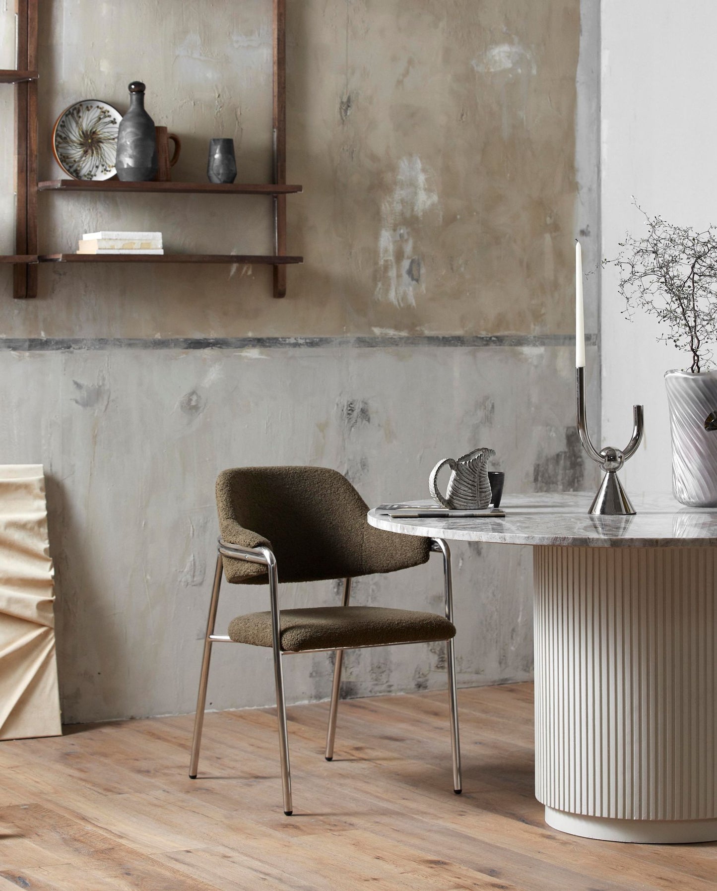 Nordal CORFU Kerzenhalter - chrome finish