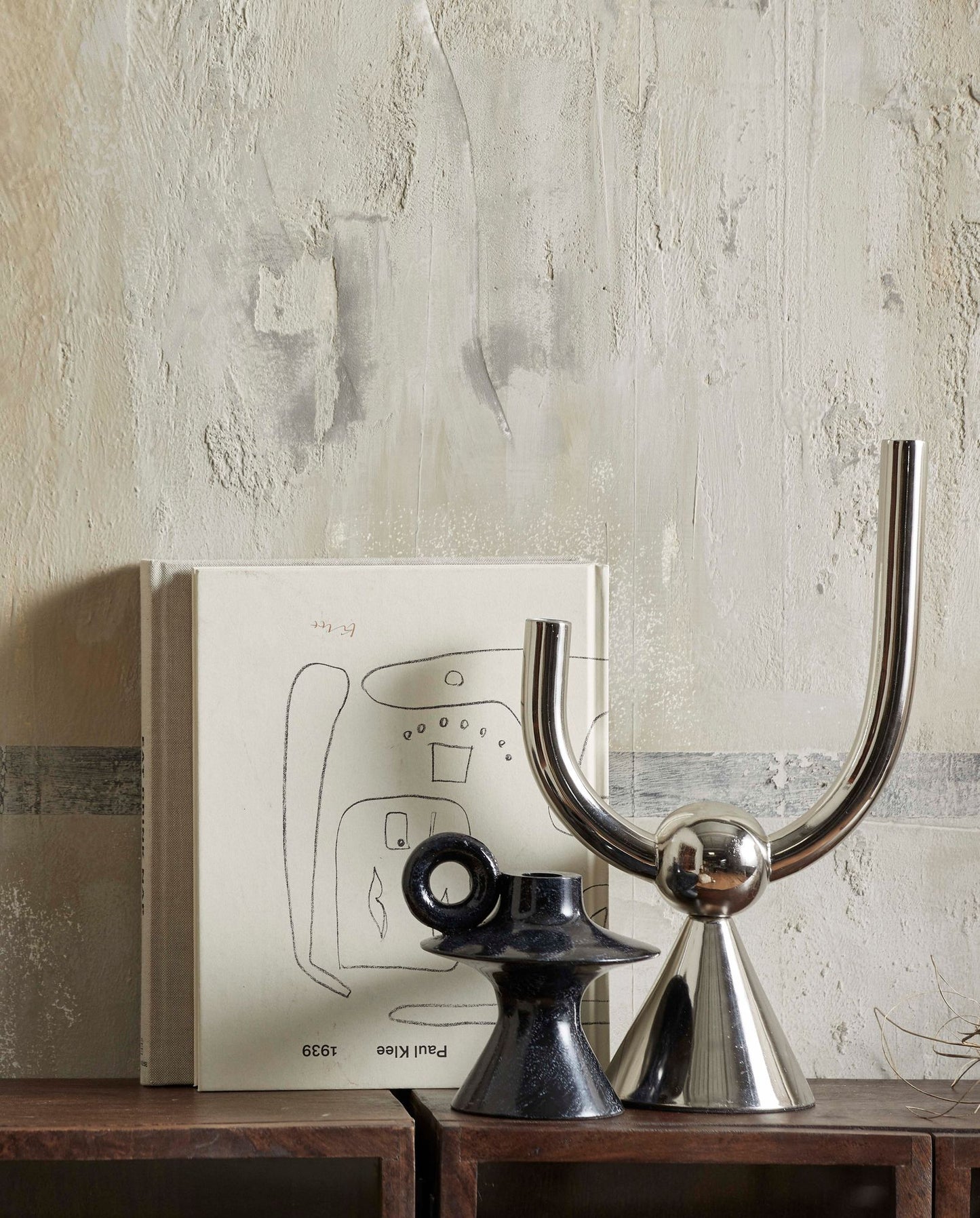 Nordal CORFU Kerzenhalter - chrome finish