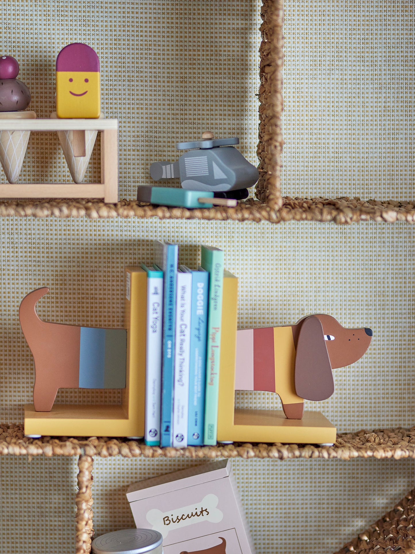 Bloomingville MINI Charlie Buchstütze, Bunt, FSC®100%, MDF