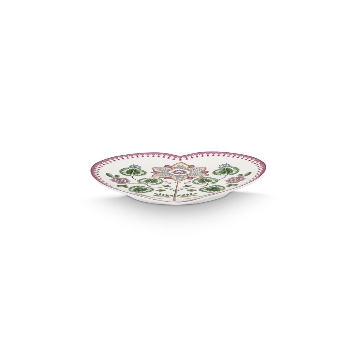 Set/2 Heart Shape Plates Lily&Lotus Lilac 21.5cm