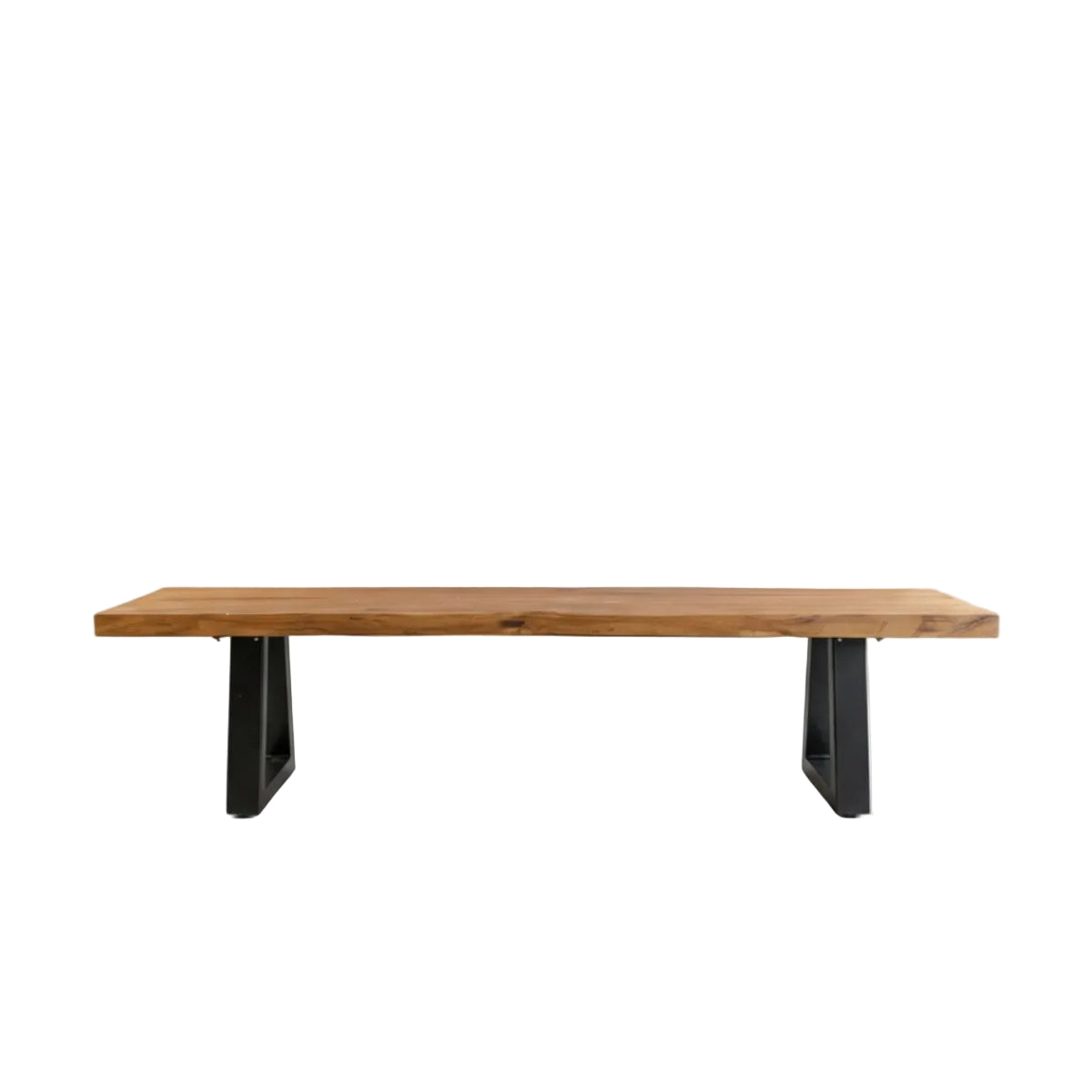 Bank mit Eisenbeinen - natürlich - 220cm