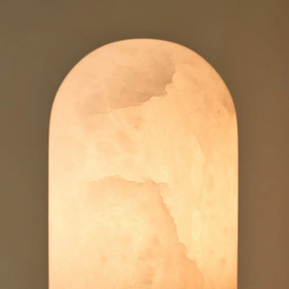 Luxuriöse Alabasterlampe Mateo | goldene Akzente