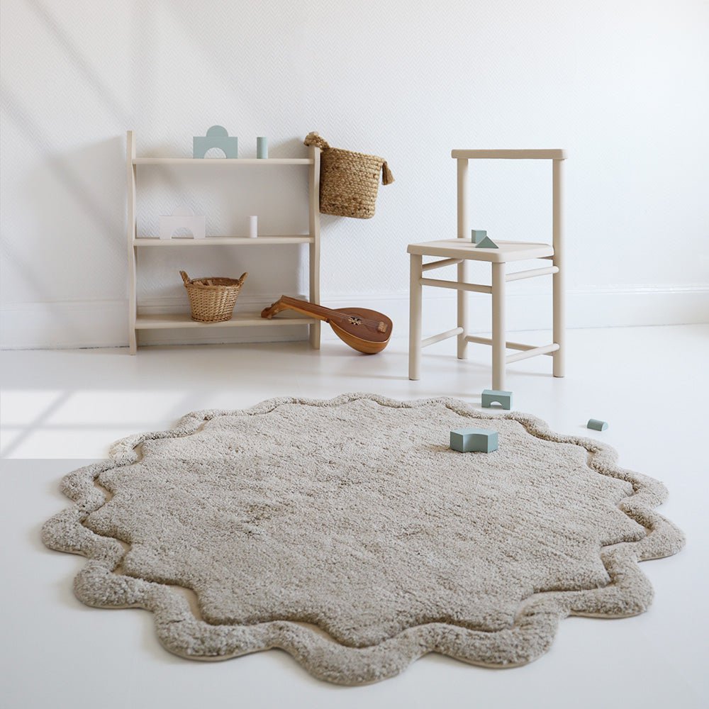 SWEET APRIL LIN waschbarer Kinderteppich aus Baumwolle