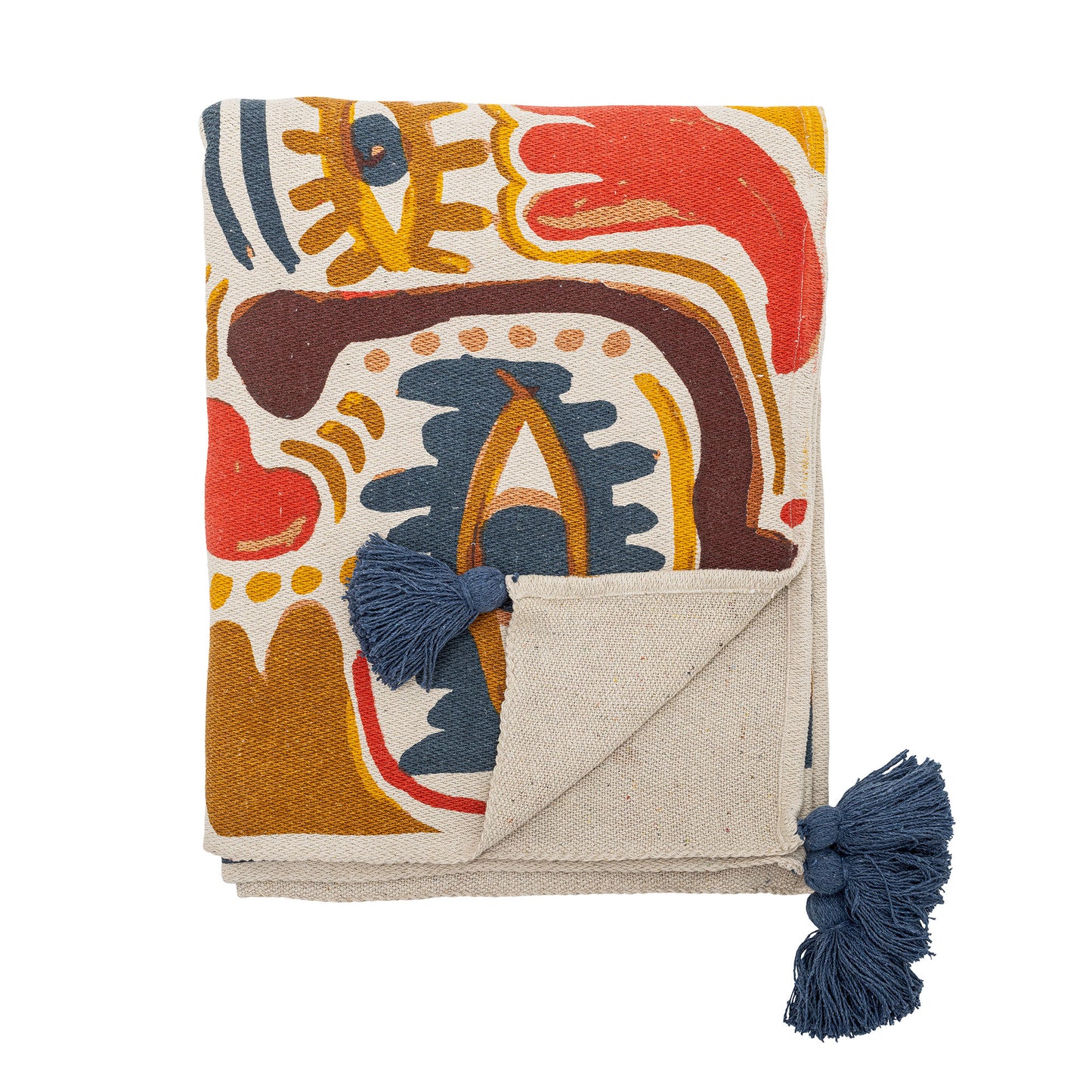 Bloomingville Horus Decke, Bunt, Recycelte Baumwolle