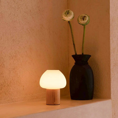 Fynn Hellbraune Holzlampe | dimmbar