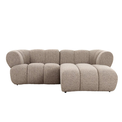 Sofa New York 2,5-Sitzer (rechte Lounge) Sand Bouclé