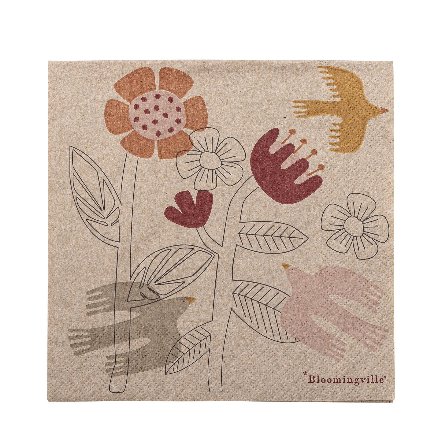 Bloomingville Vivielle Serviette, Bunt, FSC®Recycled, Paper
