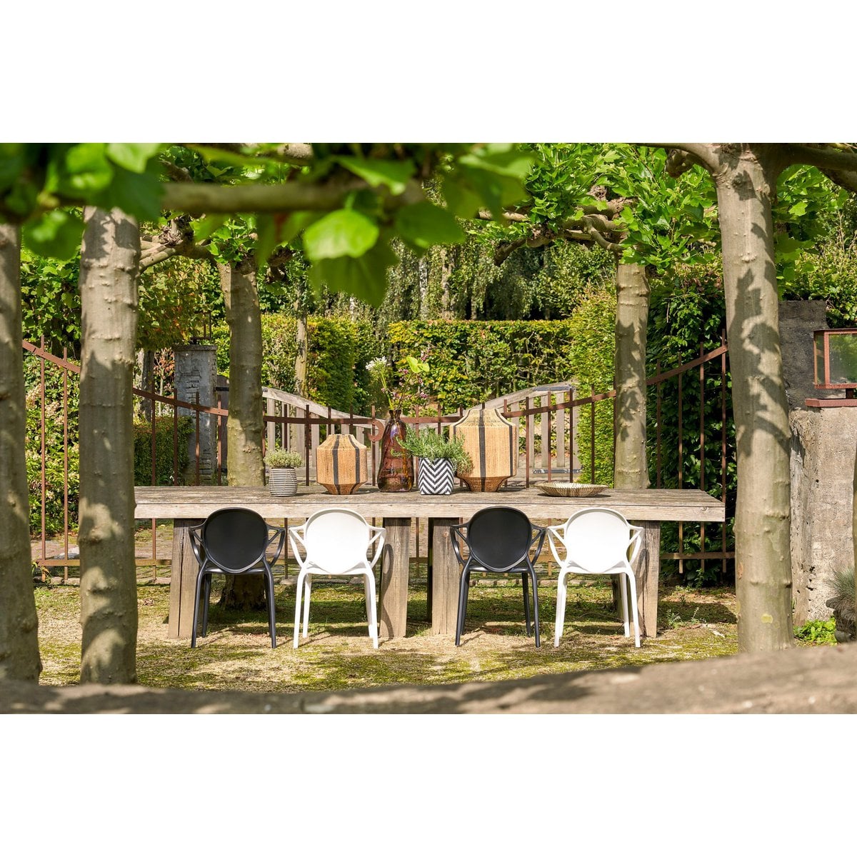 Garten-Esszimmerstuhl Nebraska Weiß