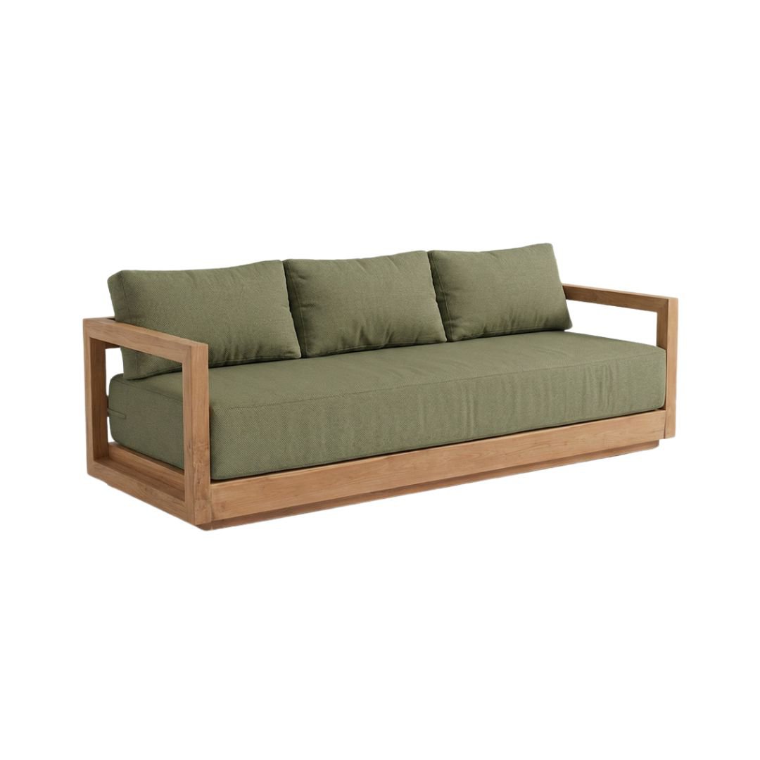 Umalas Dreisitzer-Sofa – Outdoor – Grüne Alge