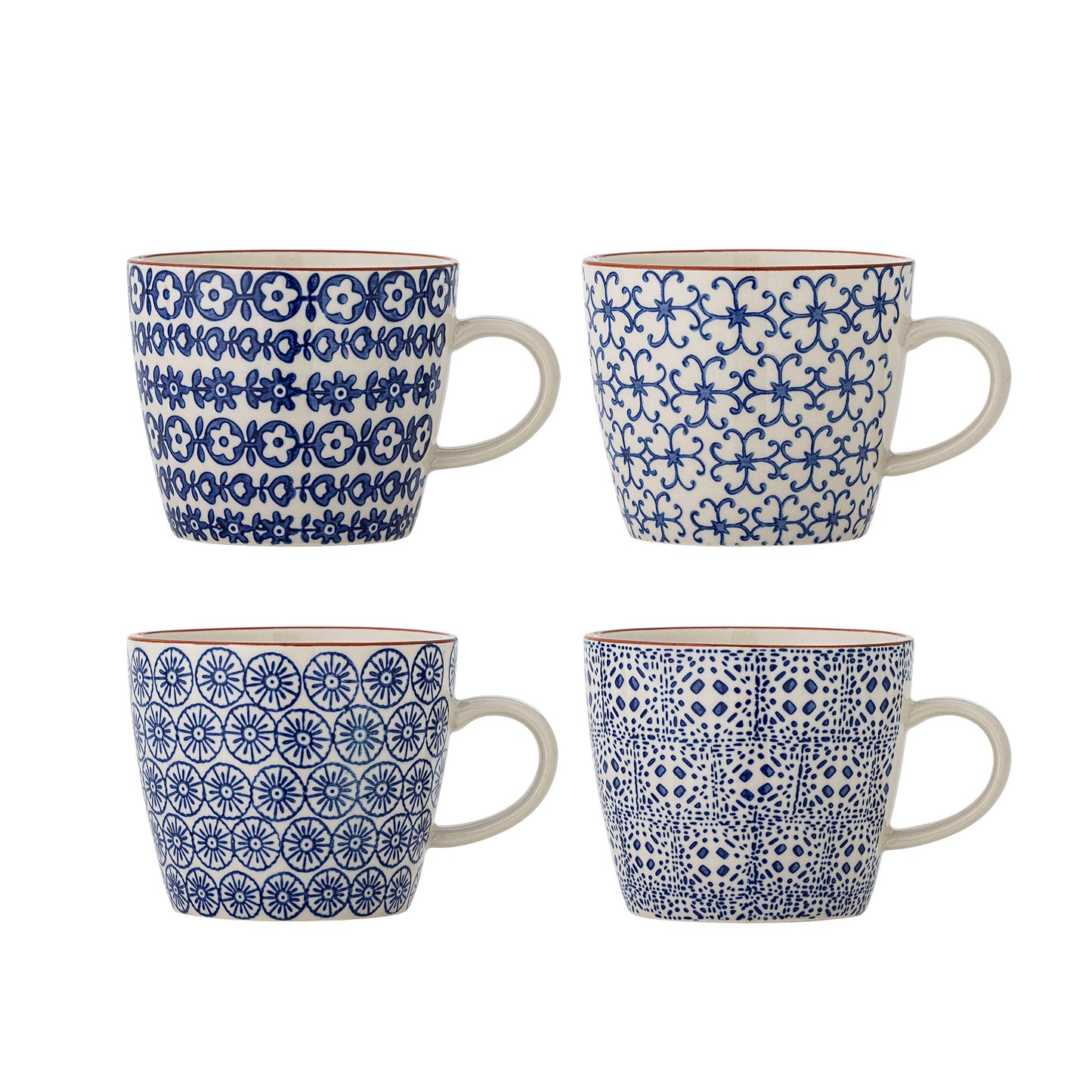 Bloomingville Karine Becher, Blau, Steingut