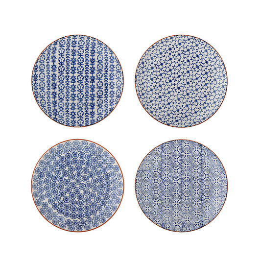 Bloomingville Karine Teller, Blau, Steingut