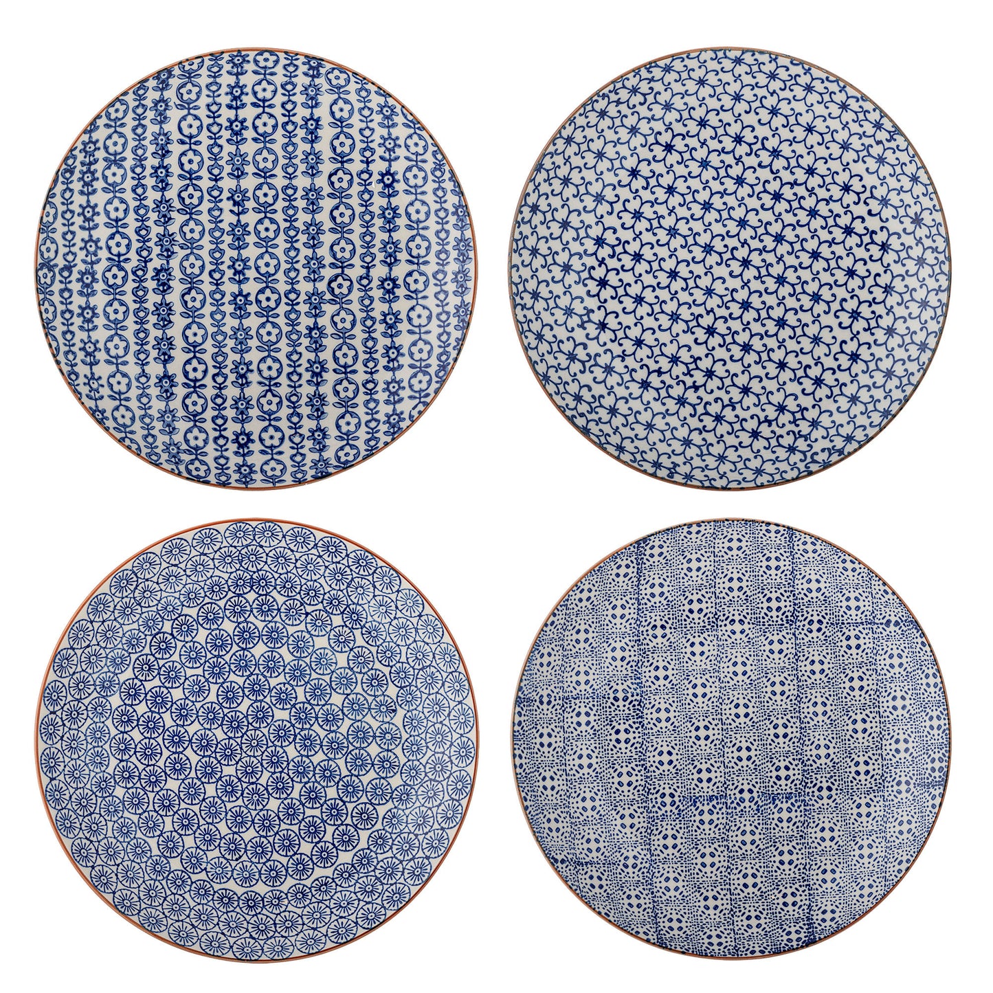 Bloomingville Karine Teller, Blau, Steingut