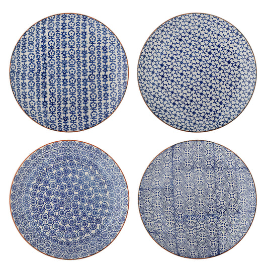 Bloomingville Karine Teller, Blau, Steingut