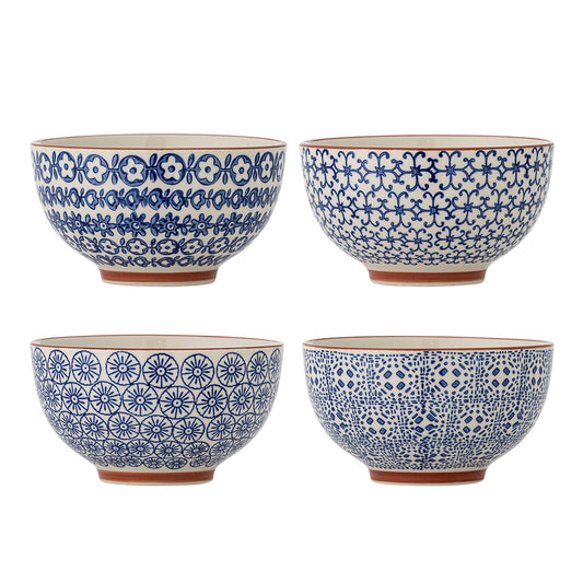 Bloomingville Karine Schale, Blau, Steingut