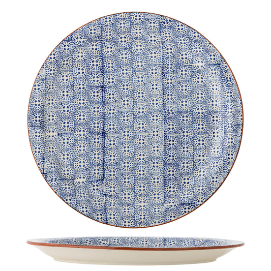 Bloomingville Karine Servierplatte, Blau, Steingut
