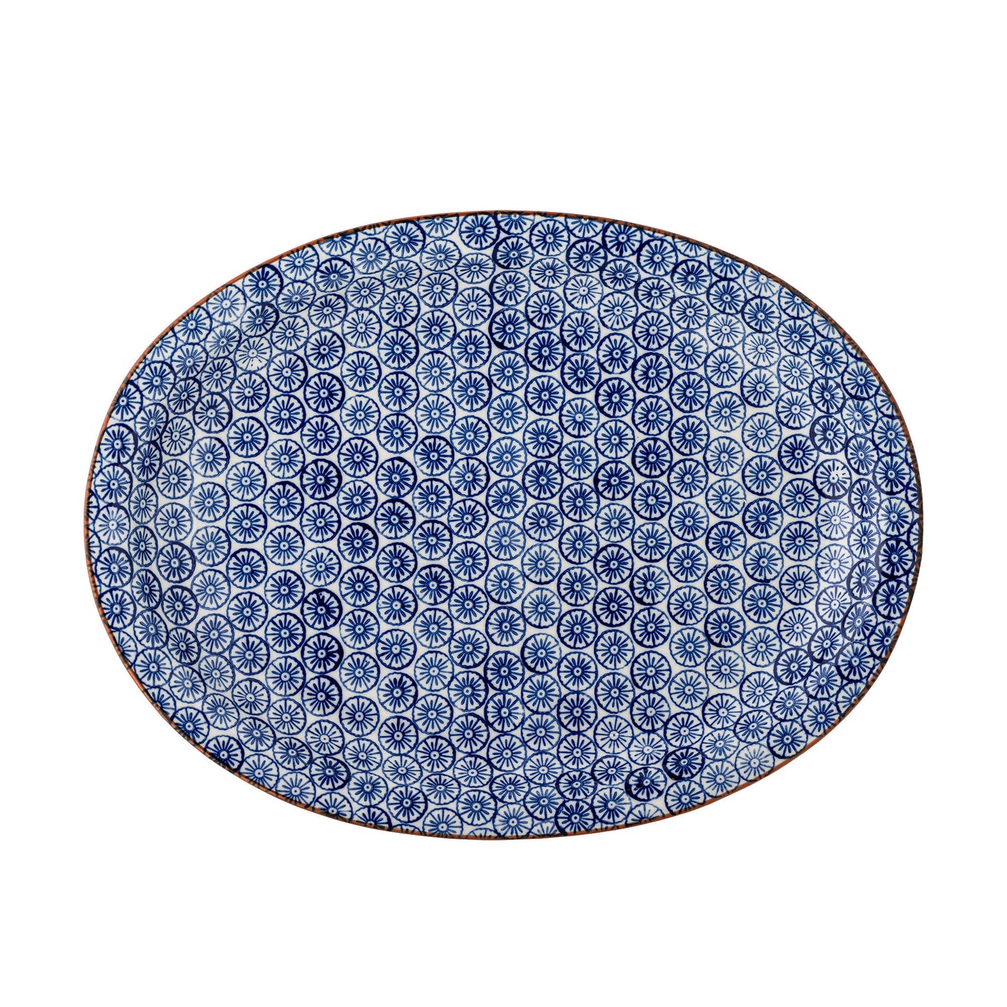 Bloomingville Karine Servierplatte, Blau, Steingut