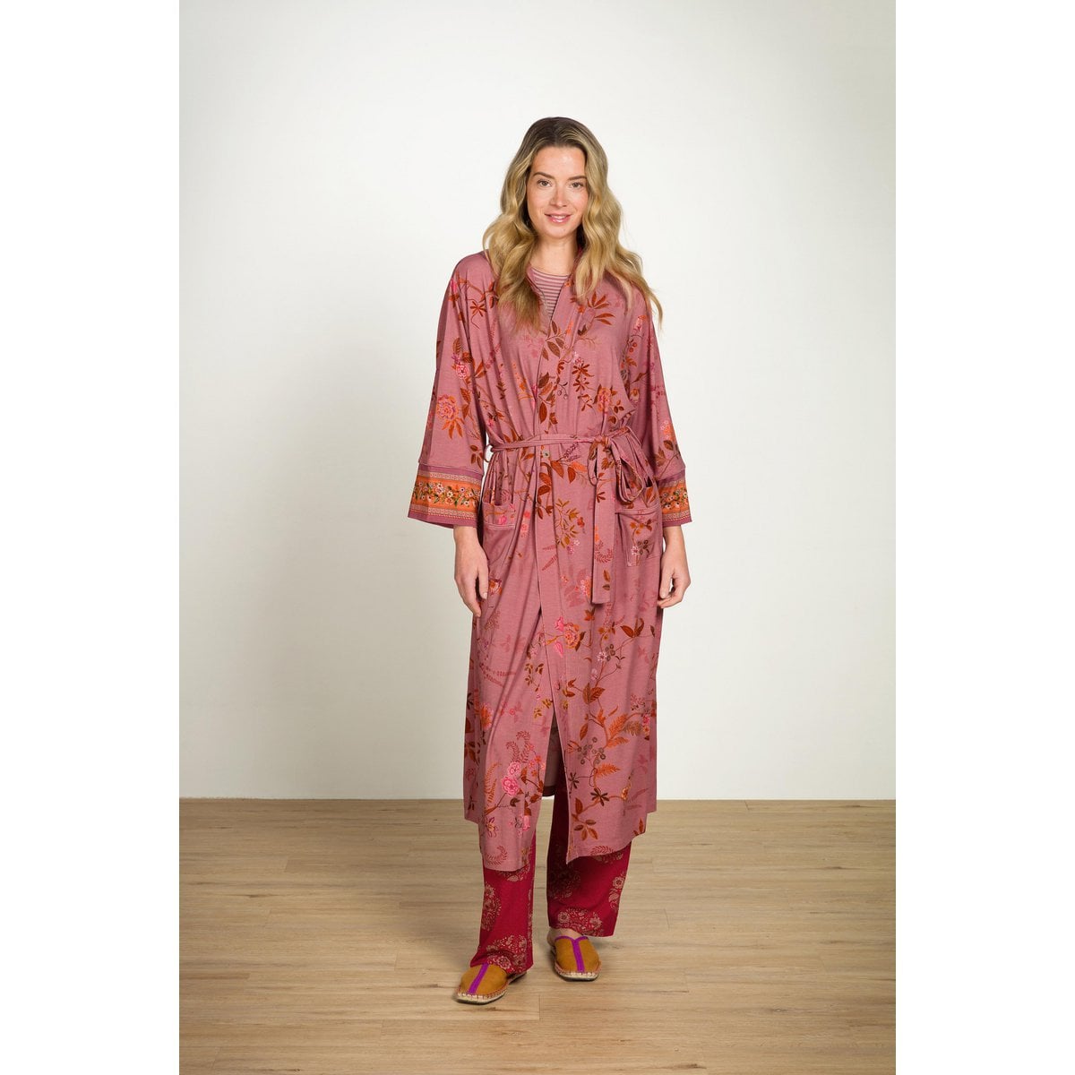 Noa Kimono Bodhi Flower Dark Pink XS